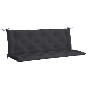 vidaXL Indoor/Outdoor Bench Cushions 2 pcs, Non-slip, Water-Repellent, Black 59.1"x19.7"x2.8" - 1 of 4
