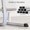 NAYSAYE Exercise Trainer Weight Plate Rack with Bar Holders for Home Gym Training , White, 29.5"*29.5"*39.4" - 3 of 4