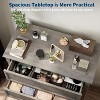 TackView 4 Drawer Farmhouse Dresser for Bedroom, 34.6''Tall Chest of Drawers with Metal Handles, Rustic Wooden Dresser for Living Room, Hallway - 2 of 4