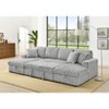 VYNXARIA U Shaped Sleeper Sofa, 122 inch Overisze - 2 in 1 Pull Out Bed, Sectional Sleeper Sofa with Double Storage Chaise for Living Room, Grey - 2 of 4