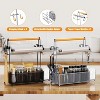 LunaLulinlk Utensil Holder, Picnic Flatware caddy with Handle and Paper Towel Roll Holders, Utensil Cutlery Caddy for Camping, Kitchen(Silver) - 4 of 4
