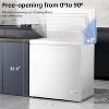 ZAFRO 7.0 Cu.Ft Chest Freezer,Removable Basket, Bottom Defrost Drain, 7 Temp Settings, Top Open Door for Home/Apartment, White - 3 of 4