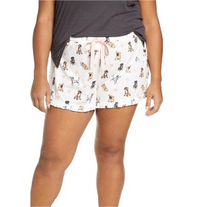 P.J. Salvage Womens Dogs and Hearts Pajama Shorts - 1 of 1