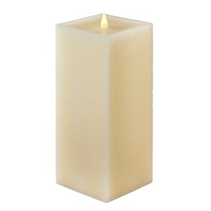 Christmas Classic Motion Flameless Square Candle 4x10 Ivory - 1 of 4