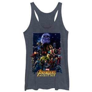Women's Marvel Avengers: Infinity War Character Collage Racerback Tank Top - 1 of 3