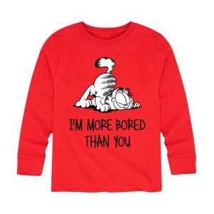 Boys' - Garfield - More Bored Than You Long Sleeve Graphic T-Shirt - 1 of 4