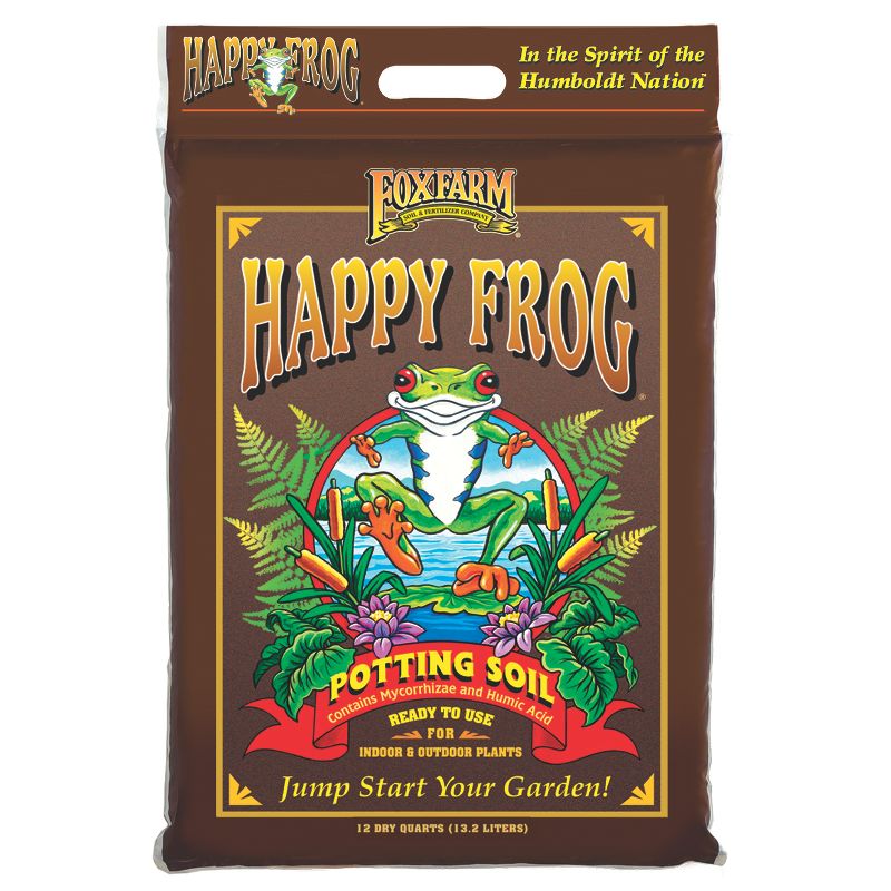 FoxFarm FX14054 Happy Frog Nutrient Rich and pH Adjusted Rapid Growth Garden Potting Soil Mix is Ready to Use, 12 quart (3 Pack), 2 of 6