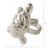 Saro Lifestyle Turtle Napkin Ring, Silver (Set of 4) - 3 of 4