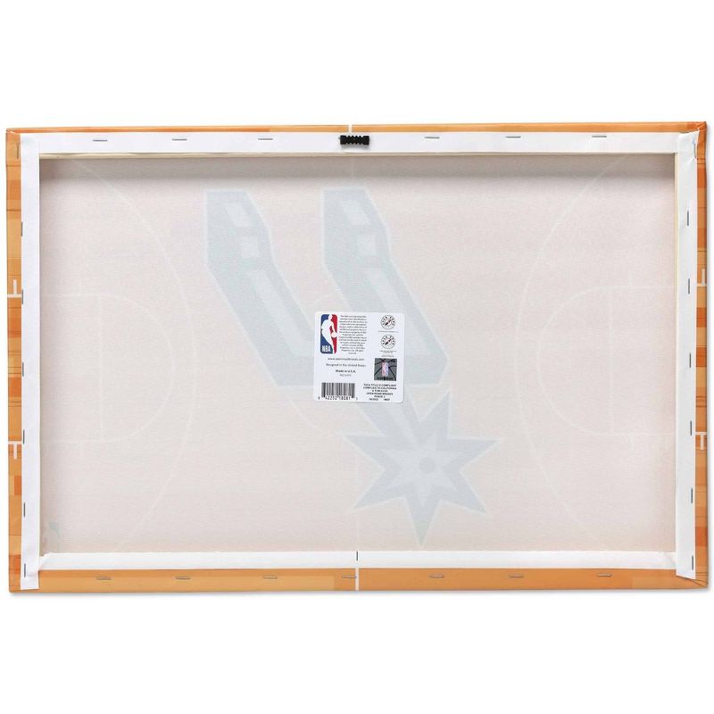 NBA San Antonio Spurs Court Canvas Wall Sign, 3 of 5