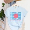 S.W.Smiley Beach Life Smiley Face - Womens Garment Dyed Tee - 2 of 3