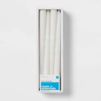 12pk Unscented Taper Candles White - Room Essentials™