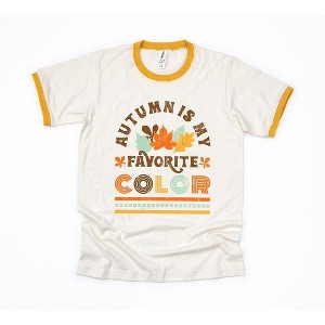 Simply Sage Market Women's Autumn Is My Favorite Color Colorful Short Sleeve Ringer Tee - 1 of 3
