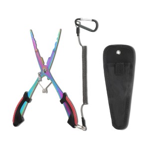 Unique Bargains Fishing Pliers Freshwater Fishing Pliers Needle Nose Pliers Fishing 1 Set - 1 of 4