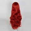 Unique Bargains Women's Halloween Curly Wigs 31" Red with Wig Cap - 4 of 4