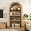 Bella Depot Mid Century Modern 78.74" Tall Arched Bookcase, 4-Tier Arched Storage Bookcase with Open Display Storage Shelf - 2 of 4