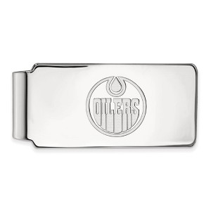 Black Bow Jewelry Sterling Silver Edmonton Oilers NHL Money Clip - 1 of 3