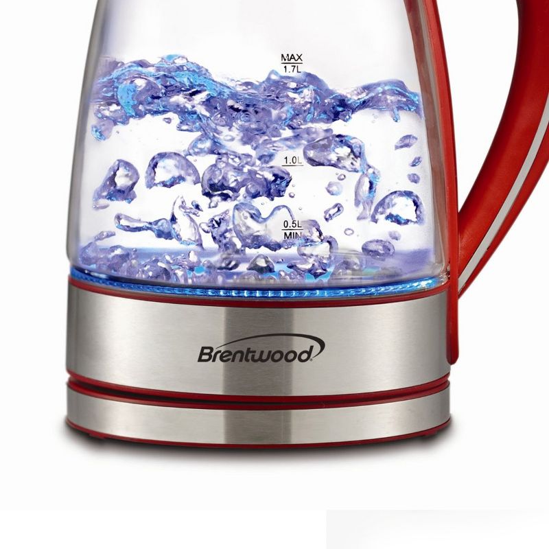 Brentwood 1.7L Tempered Glass Tea Kettle, 3 of 8