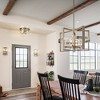 Peyton 17.75" 5 Light Chandelier White Washed Wood and Polished and Satin Nickel Metal Details - 4 of 4