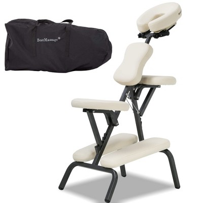 FDW Massage Chair Portable Tattoo Chair Folding Height Adjustable 3” Thick Sponge Light Weight Therapy Chairs Spa Chairs