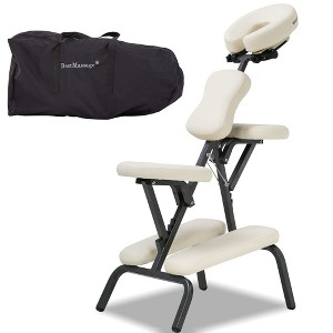 FDW Massage Chair Portable Tattoo Chair Folding Height Adjustable 3” Thick Sponge Light Weight Therapy Chairs Spa Chairs - 1 of 4
