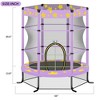 4.5FT Trampoline for Kids, 55 Inch Recreational Trampolines with Safety Enclosure Net, Outdoor Indoor Playground Equipment for Kids Birthday - 3 of 4