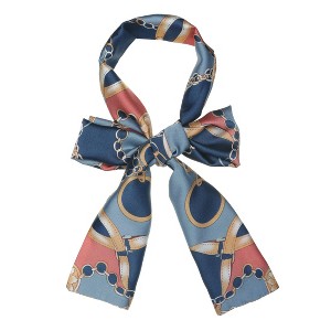 Allegra K Women's Polka Dot Long Skinny Double-Sided Scarf 57.87*5.12"(L*W) - 1 of 4