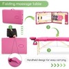 FDW Massage Bed 73 inch Long Height Adjustable Portable 2 Folding Massage Salon Table W/Sheet Cradle Bolsters Hanger Facial Salon Tattoo Bed - 4 of 4