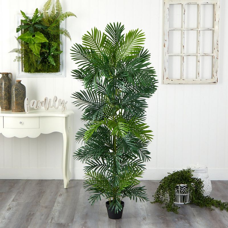 Nearly Natural 70-in Areca Artificial Palm Tree UV Resistant (Indoor/Outdoor), 3 of 5