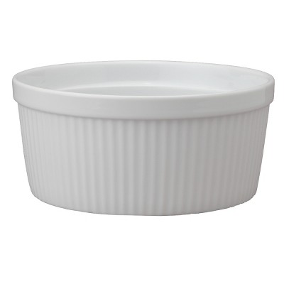 HIC Harold Import Co White Porcelain 48 Ounce Souffle Ramekin