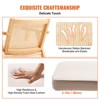 VEVOR Mid Century Modern Rattan Chair, Upholstered Velvet Accent Chair with Rattan Back, Retro Living Room Chair for Living Room, Bedroom, Beige - 4 of 4