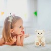 FAO Schwarz 7" Cream Glitter Bear Toy Plush - 2 of 4