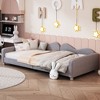 Full/Twin Size Upholstered Daybed with Cloud-Shaped Backrest 4Q - ModernLuxe - image 2 of 4