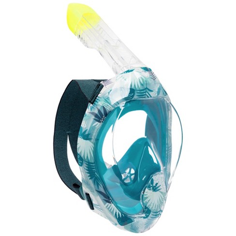Decathlon Subea Easybreath 540 Freetalk Acoustic Valve Surface Full Snorkel Mask - Blue : Target