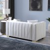 Modern Channel-Tufted Velvet Loveseat - Chesterfield-Inspired 2-Seater, Luxe Upholstery for Traditional/Contemporary Decor - 4 of 4