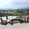 GDFStudio Outdoor 5-Seater Aluminum and Olefin Fabric Chat Set with Washable Cushions - 2 of 4