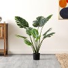 Artificial Plant - Faux 43" Potted Monstera Tree - FXP2010 - Green - Safavieh - 2 of 3