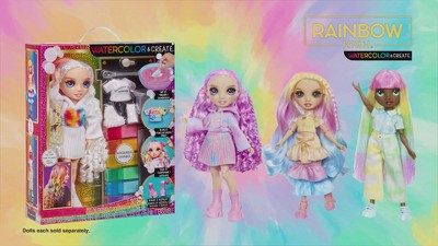 Rainbow High Watercolor Create Fashion DIY Doll with Washable