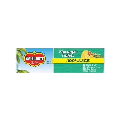 Del Monte Pineapple Tidbits - 4oz/4pk