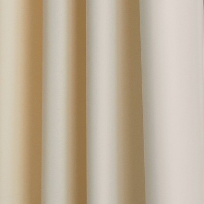 Cream and Black 108" Light-Filtering Polyester Linen Window Panel