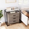 Garvee Dressers for Bedroom, 3 Drawer Chest with Wide Storage Space, Wood Drawer Dresser, Large Storage Cabinet with Steel Frame, Brown - 4 of 4