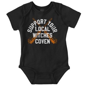 Support Your Local Witches Coven Baby Bodysuit Jumper Girls Brisco Brands - 1 of 4