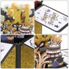 Unique Bargains 3D Handcrafted Pop-Out Funny Greeting Card Black Gold - 4 of 4