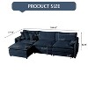 VASIP Modular Sectional Sofa L-Shaped, Oversized Deep Seat Couch 3-Piece Set with Ottoman - Plush Chenille Fabric,Beige, for Living Room & Apartment - 2 of 4