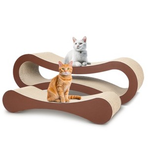 Gsluuk 2 in 1 Cat Scratcher Cardboard, Cat Scratching Board Furniture Protector - 1 of 1