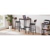 3-Piece Bar Height Dining Set with Square Table and 2 PU Bar Stools - 4 of 4