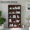 Lyngins Modern 5-Tier Bookshelves,60 Inches Tall Adjustable Shelves Office Bookcases,Wood Tip-over Resistant Bookcases for Bedroom,Living Room - 4 of 4