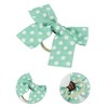 Unique Bargains Women's Fashion Cute Solid Color Floral Hair Ropes Green 10 Pcs - 3 of 3