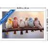 Trends International Reinders: Animals - Pastel Birds Framed Wall Poster Prints White Framed Version 14.725" x 22.375" - 3 of 4
