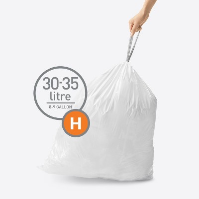 White Drawstring Trash Bags with Dispenser Packs, 200 Count