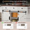 YOOCOZZ Farmhouse Rolling Kitchen Island Cart with Drop Leaf, Power Outlet, Sliding Doors and Large Storage Space - 4 of 4